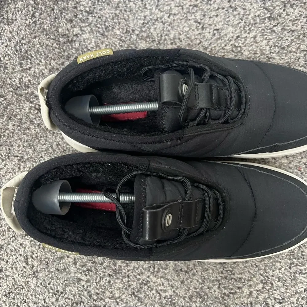 Sz 8.5 Cole Haan Women's Generation Zerogrand Rec Mid Sneaker Black & White $85